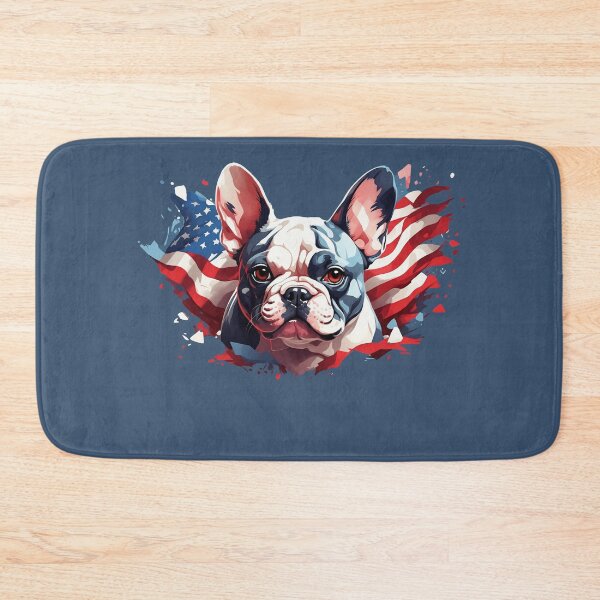 Item preview, patriot white and red dog  against the background of the flag designed and sold by jkrphoto.
