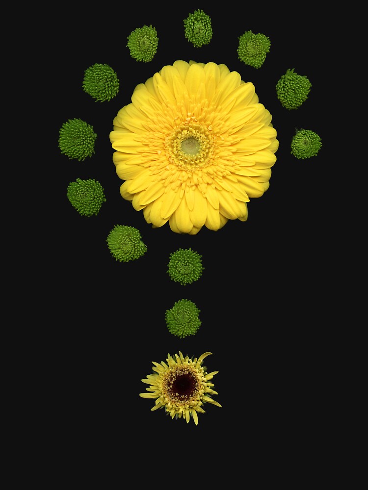Thumbnail 7 of 7, Classic T-Shirt, Daisy Glyph Dark Floral designed and sold by LindasPhotoArt.
