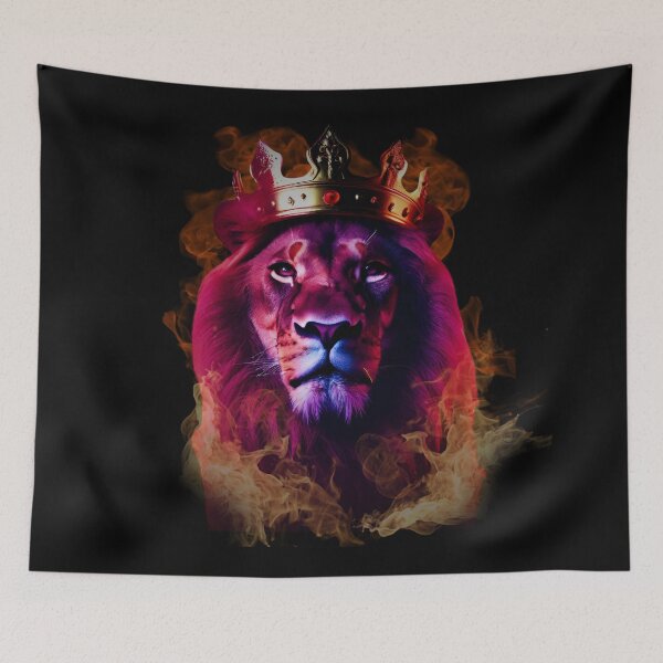 Item preview, amazing burning neon lion  designed and sold by Lunaawga.