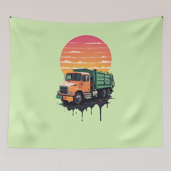 Item preview, Retro Melting Garbage Truck designed and sold by Real-Recycling.