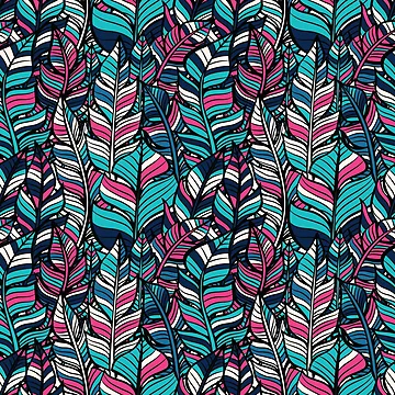 Artwork thumbnail, Colorful Feathers Boho Style Pattern by PatternHome
