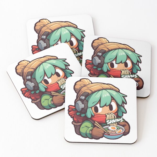 Artikelvorschau, Cute Girl Eating Noodles entworfen und verkauft von CoolMantras.