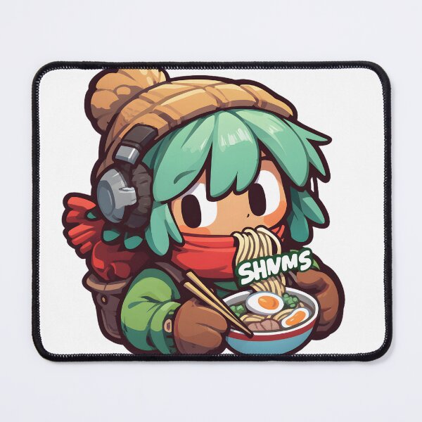 Item preview, Cute Girl Eating Noodles designed and sold by CoolMantras.