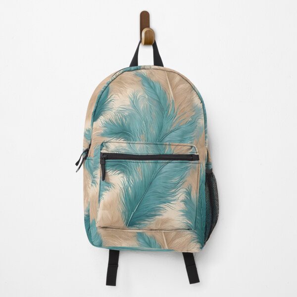 Item preview, TURQUOISE AND LIGHT BEIGE OSTRICH FEATHERS designed and sold by Ciervo Primavera.