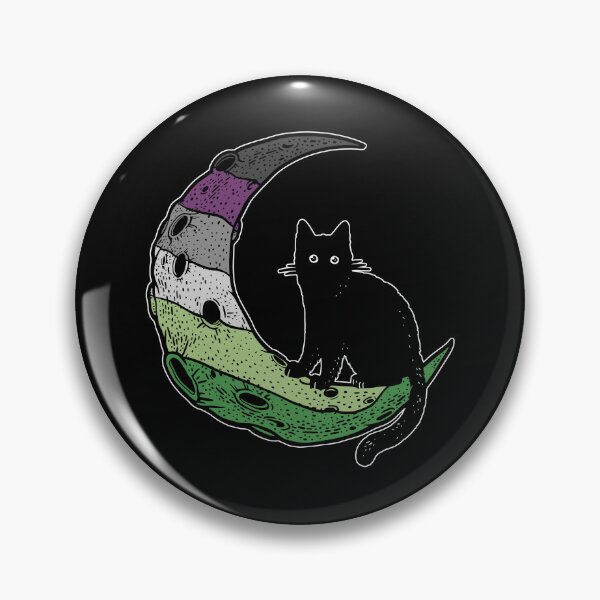 Item preview, Aroace Cat Moon LGBT Asexual Aromantic Pride Flag designed and sold by Clara Hollins.