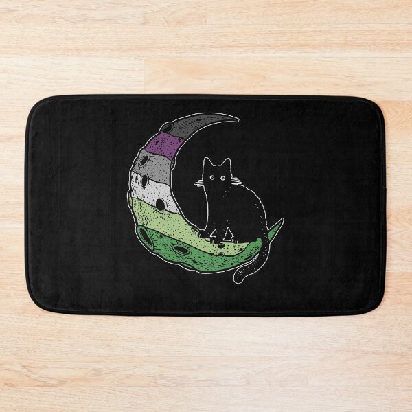 Item preview, Aroace Cat Moon LGBT Asexual Aromantic Pride Flag designed and sold by Clara Hollins.