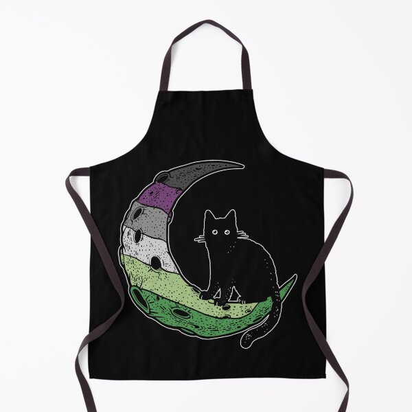 Item preview, Aroace Cat Moon LGBT Asexual Aromantic Pride Flag designed and sold by Clara Hollins.