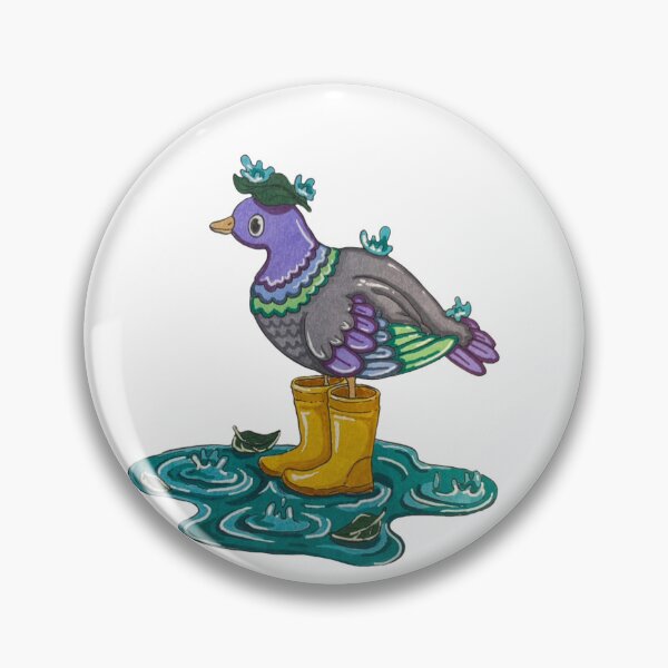Item preview, The pigeon wears rainboots designed and sold by caroline-arts5.