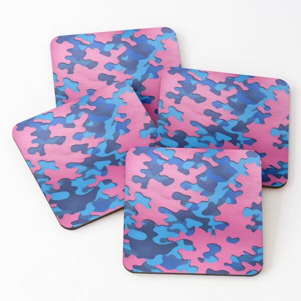 Item preview, Pink Blue Camouflage Pattern designed and sold by TheArtOfPat.