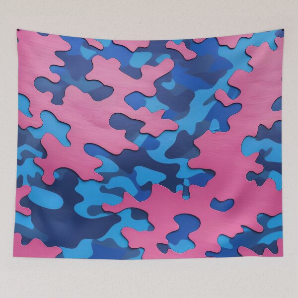 Item preview, Pink Blue Camouflage Pattern designed and sold by TheArtOfPat.