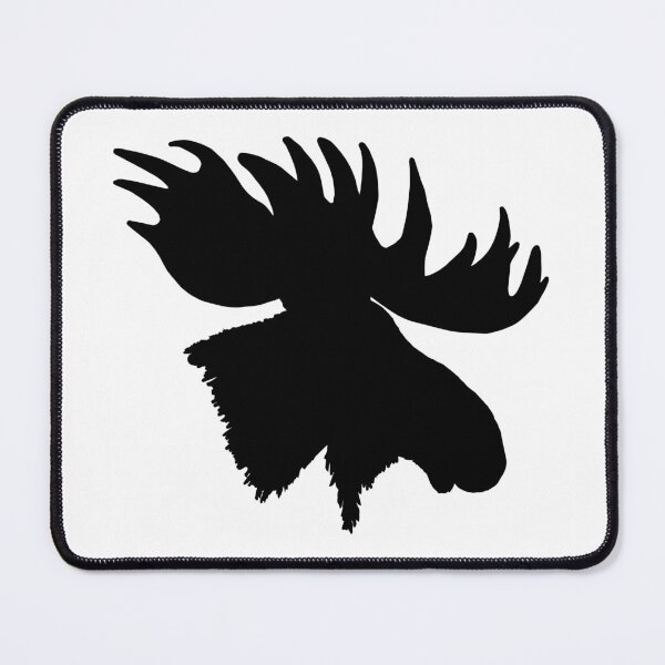 Item preview, Moose Head Silhouette Drawing in Black designed and sold by jwturcott.