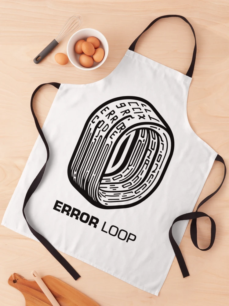 Thumbnail 1 of 6, Apron, Error Loop designed and sold by GreissDesign.