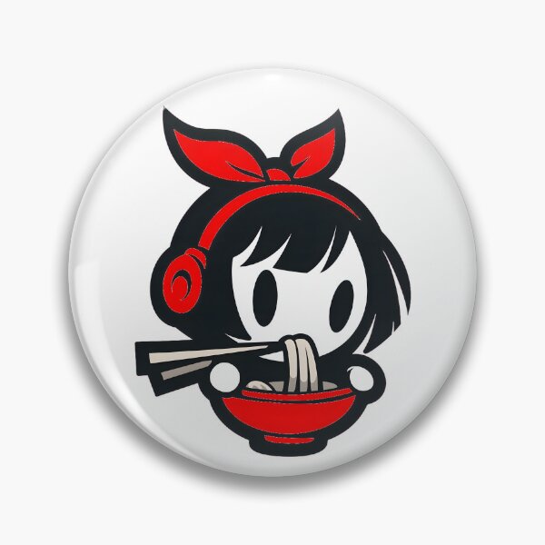 Artikelvorschau, Cute Kawaii Girl Eating Noodles entworfen und verkauft von CoolMantras.