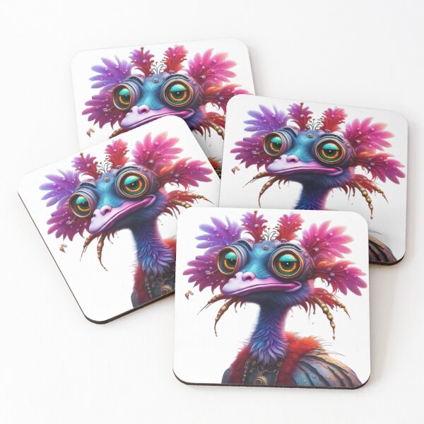 Item preview,  Cyberpunk cyber  Cartoon manga emu  purple  designed and sold by Coolparrotgirl.