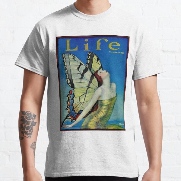 LIFE : Vintage 1923 Flapper Butterfly Print Classic T-Shirt