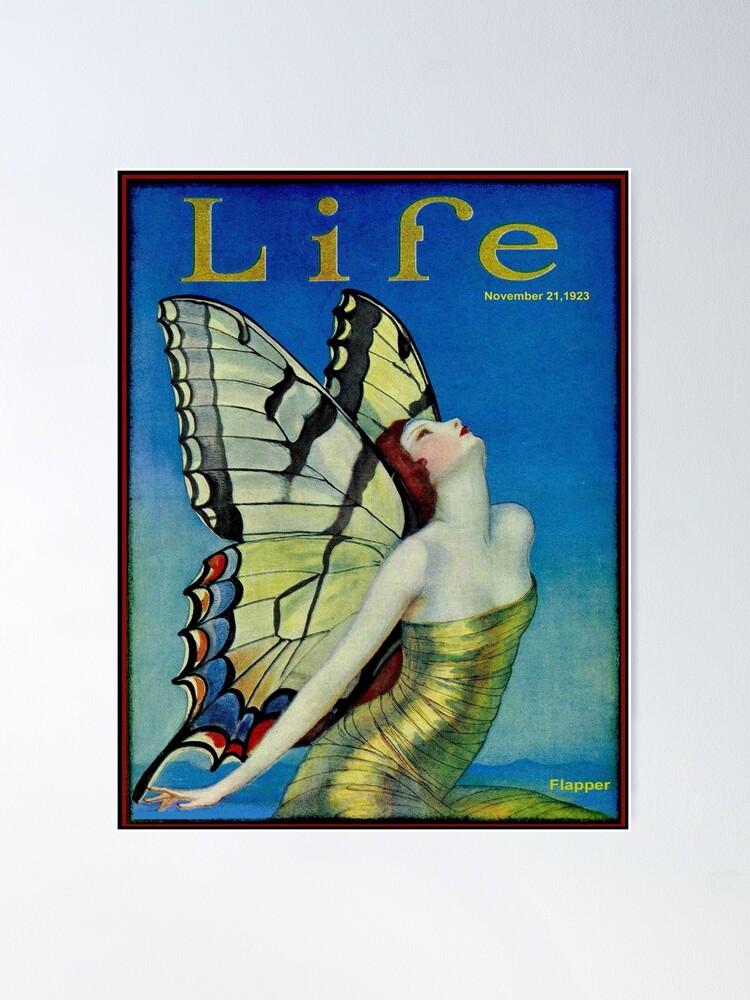 Alternate view of LIFE : Vintage 1923 Flapper Butterfly Print Poster