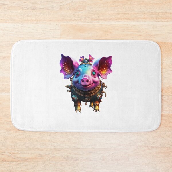 Item preview, Pig Cyberpunk cyber  Cartoon manga pig  purple  designed and sold by Coolparrotgirl.