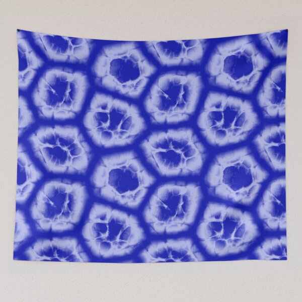 Item preview, Blue and White Cellular Pattern designed and sold by gallofoto.