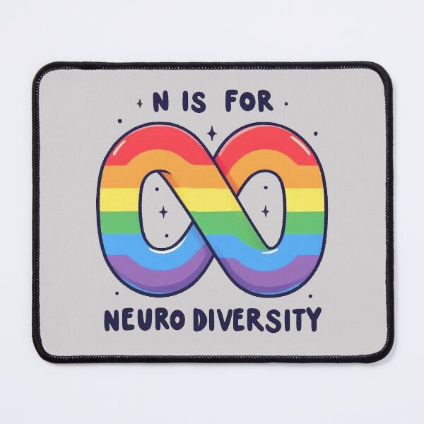 Item preview, N is for Neurodiversity designed and sold by Vkinsify.