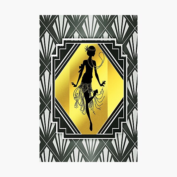Item preview, Art Deco Flapper Roaring 20's Gatsby Style Print designed and sold by Annnalise.
