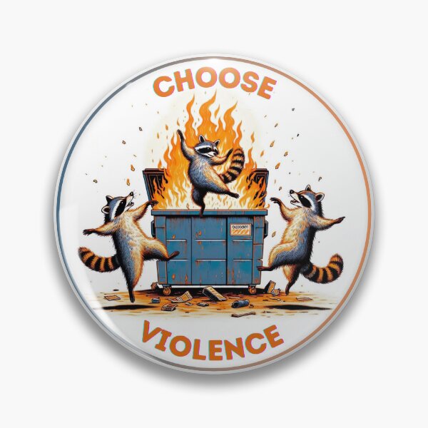 Item preview, Choose Violence Racoons at Dumpster Fire designed and sold by whimsical-ai.