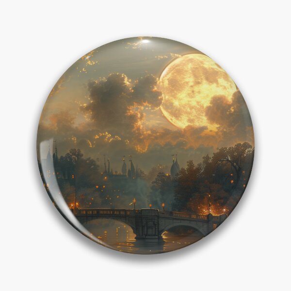 Item preview, A huge city, Romanticism Art designed and sold by RayFineArt.
