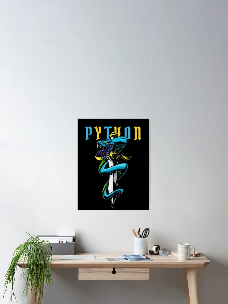 Thumbnail 2 of 3, Poster, Python Logo designed and sold by Redstrawberry13.