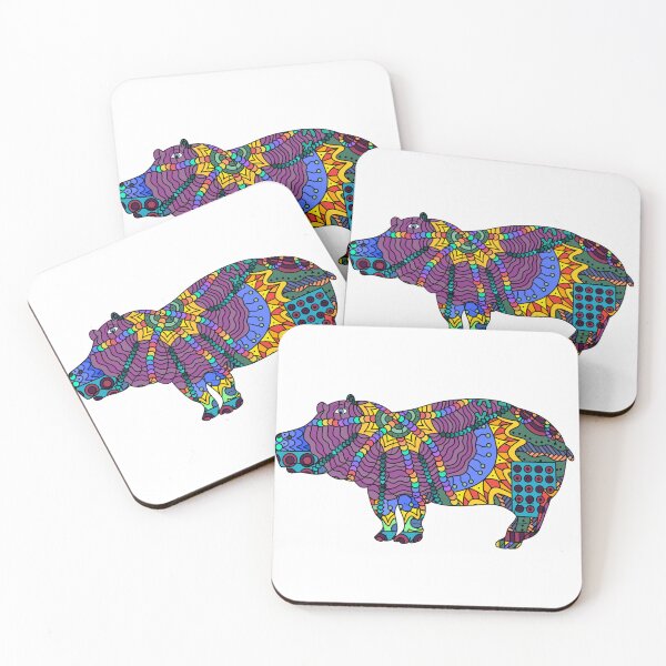 Item preview, Zentangle Hippo designed and sold by Leah Haas.