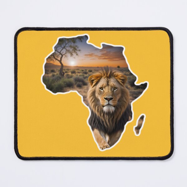 Item preview, Map Of Africa With A Majestic Lion designed and sold by TheArtOfPat.