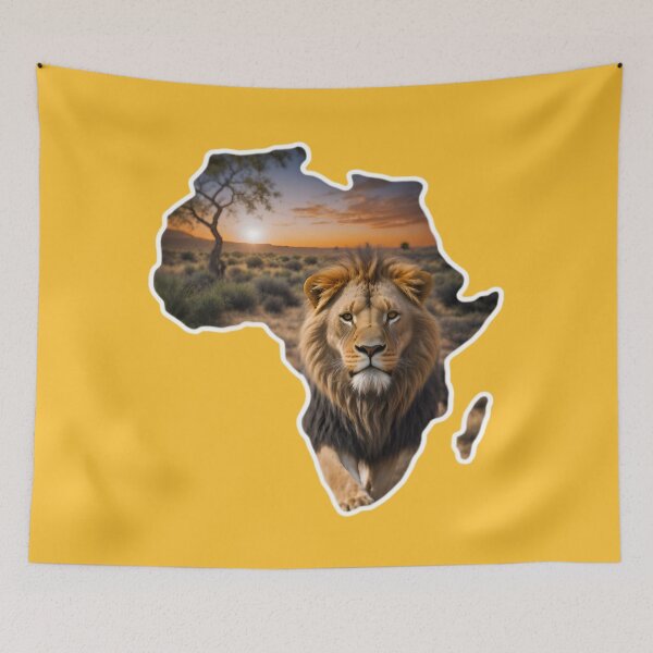 Item preview, Map Of Africa With A Majestic Lion designed and sold by TheArtOfPat.