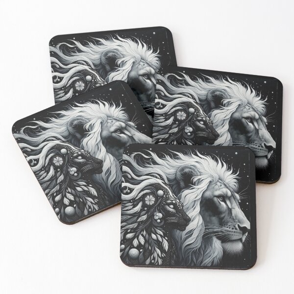 Item preview, Majestic Lion, Black & White Art  designed and sold by AnalajiaDesigns.