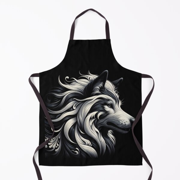 Item preview, Majestic Wolf, Black & White Art designed and sold by AnalajiaDesigns.