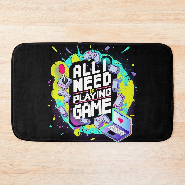 Item preview, All I need is playing games - digital gamer lifestyle designed and sold by catnbloom.