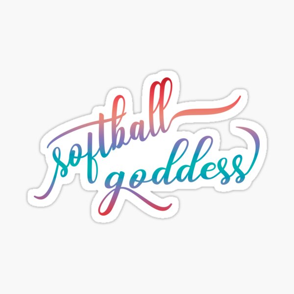 Softball Goddess Summer Ombre Sticker
