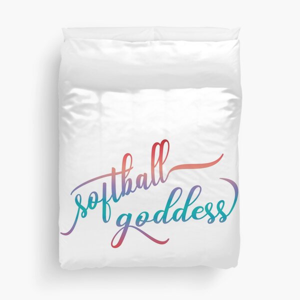Softball Goddess Summer Ombre Duvet Cover