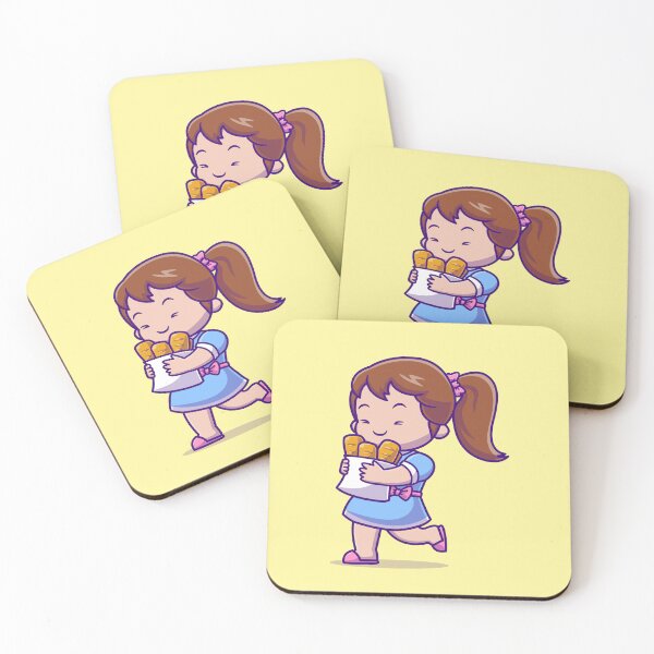 Item preview, Bread Bearer's Delight: Cute Girl with Bread" designed and sold by hjian8219.