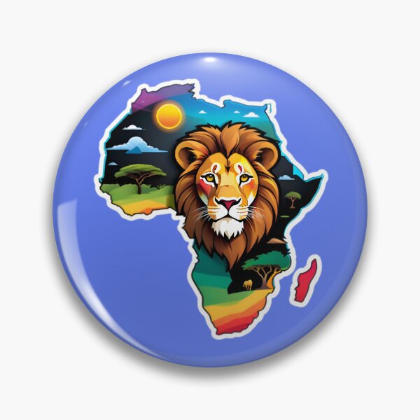 Item preview, Map Of Africa With A Majestic Lion designed and sold by TheArtOfPat.