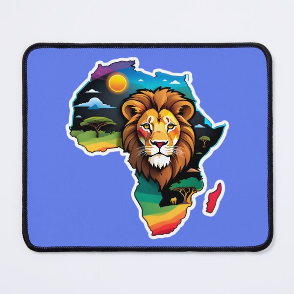 Item preview, Map Of Africa With A Majestic Lion designed and sold by TheArtOfPat.