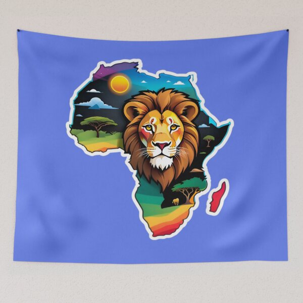 Item preview, Map Of Africa With A Majestic Lion designed and sold by TheArtOfPat.