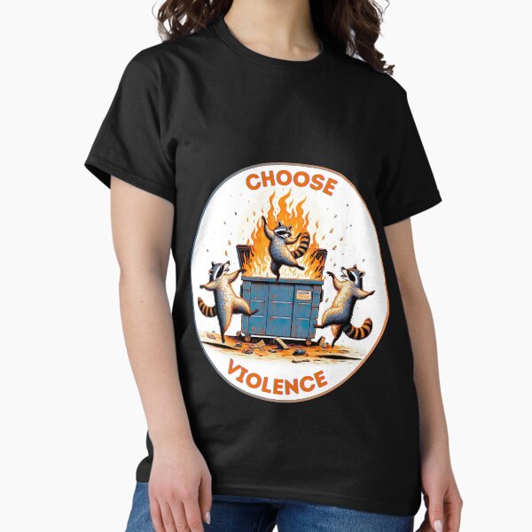 Item preview, Choose Violence Racoons at Dumpster Fire designed and sold by whimsical-ai.