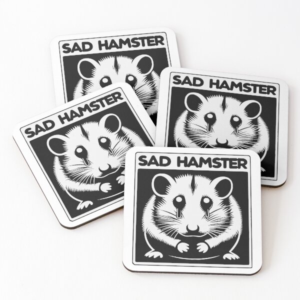 Item preview, Sad Hamster - Cute Funny Kawaii designed and sold by Urban-Alien.