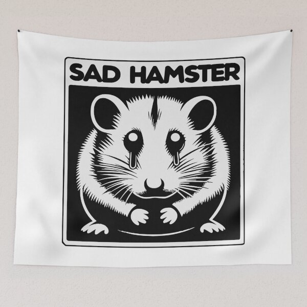 Item preview, Sad Hamster - Cute Funny Kawaii designed and sold by Urban-Alien.