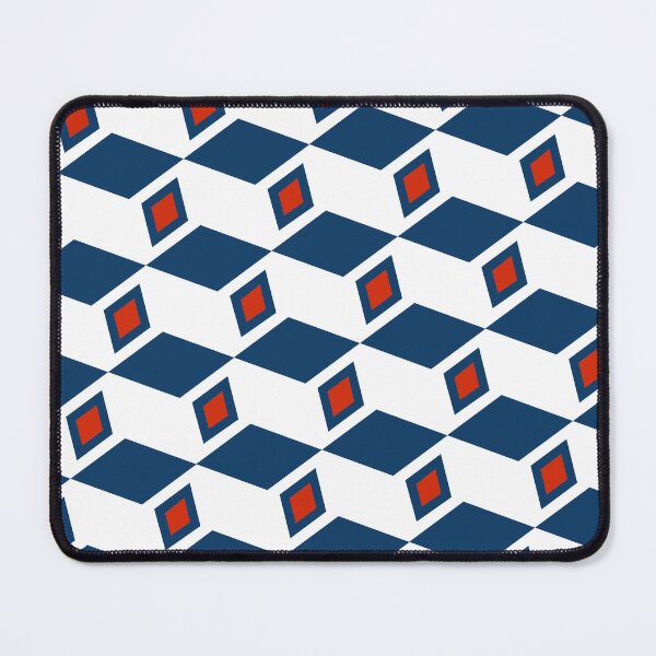 Item preview, Blue Stacked Cubes Red Square Accent Prolific Pattern designed and sold by Alchemy-A-La-G.