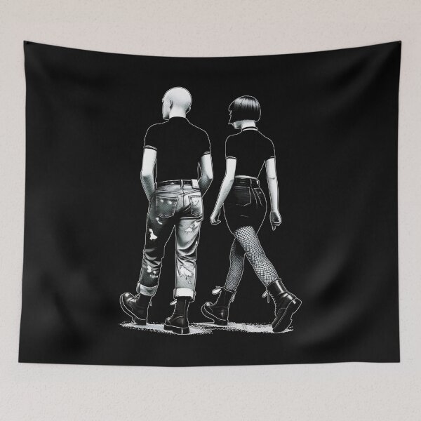 Item preview, Walking Ska Skinhead Couple  designed and sold by fatbanana.