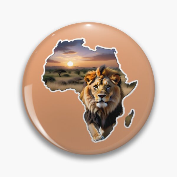 Item preview, Map Of Africa With A Majestic Lion designed and sold by TheArtOfPat.