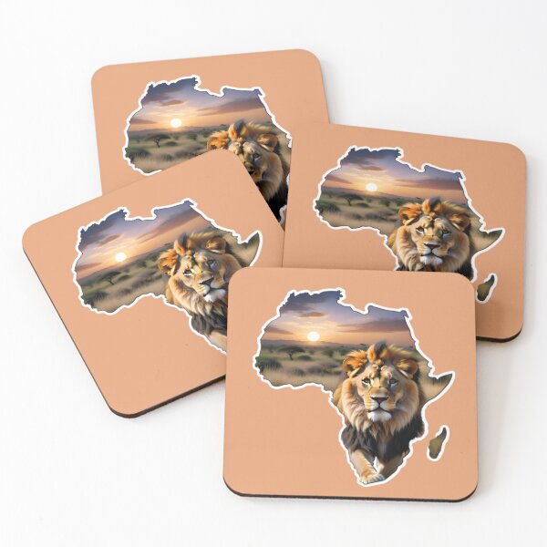Item preview, Map Of Africa With A Majestic Lion designed and sold by TheArtOfPat.