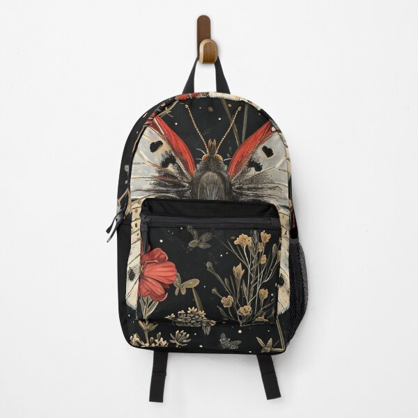 Item preview, Moth and red wild flowers designed and sold by Fantasy Cache.
