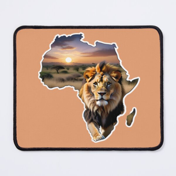 Item preview, Map Of Africa With A Majestic Lion designed and sold by TheArtOfPat.