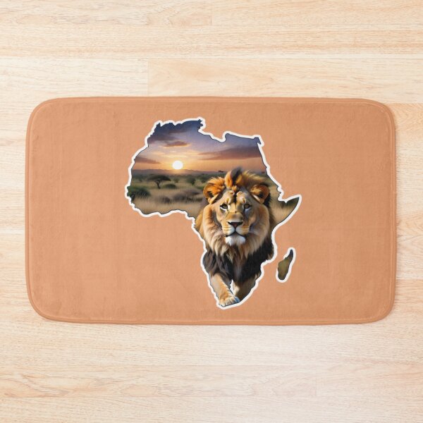 Item preview, Map Of Africa With A Majestic Lion designed and sold by TheArtOfPat.