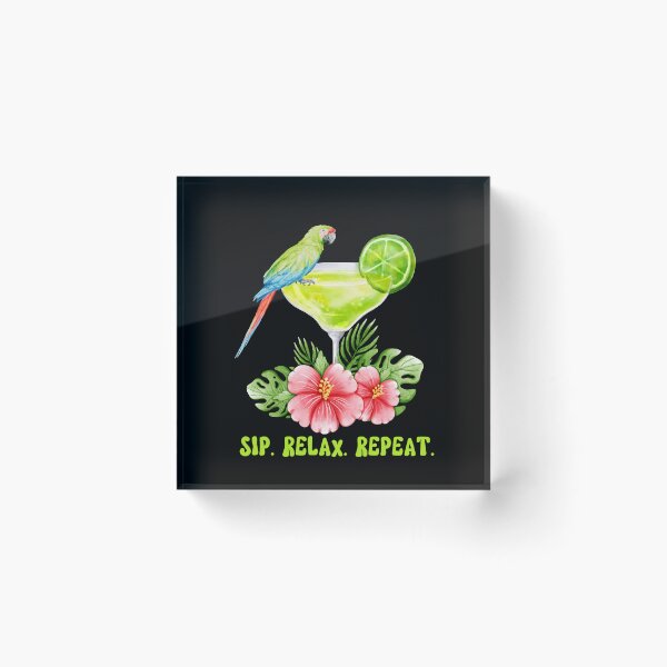 Item preview, SIP RELAX REPEAT - Your Passport To Tropical Happiness, Summer Girl's Trip, Pacific Ocean, Vacay Mood, Sunset, Beach, Party Animal designed and sold by Sun Sand & Sea Art.